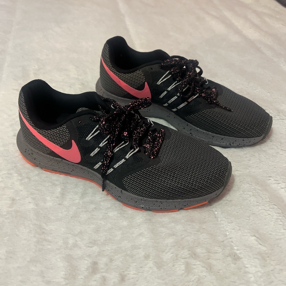 Nike Black and Pink Running Shoes